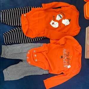 Carter’s 3 months Halloween onesies and pants